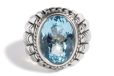 Topaz Large Feather Setting Ring