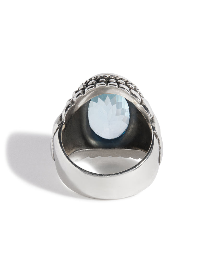 Topaz Large Feather Setting Ring