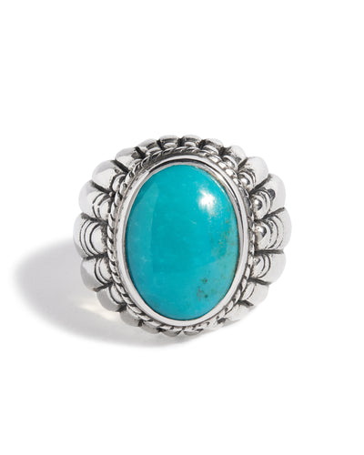 Turquoise Large Feather Setting Ring