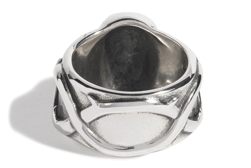 Large Skull and Thorns Ring