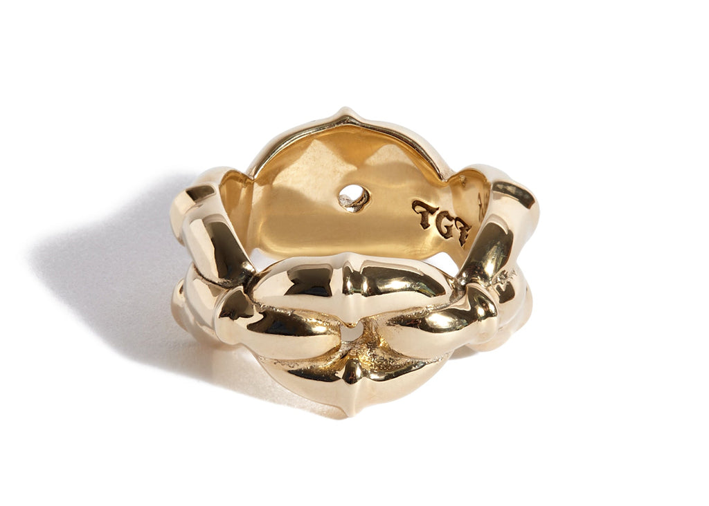 Solid 9ct Gold Lock Down Ring