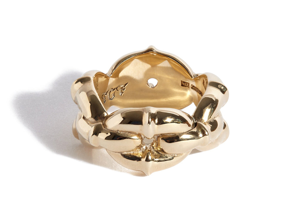 Solid 9ct Gold Lock Down Ring