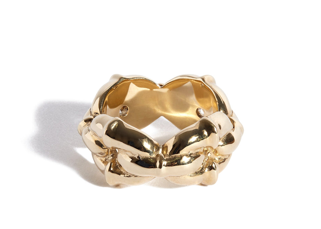 Solid 9ct Gold Lock Down Ring