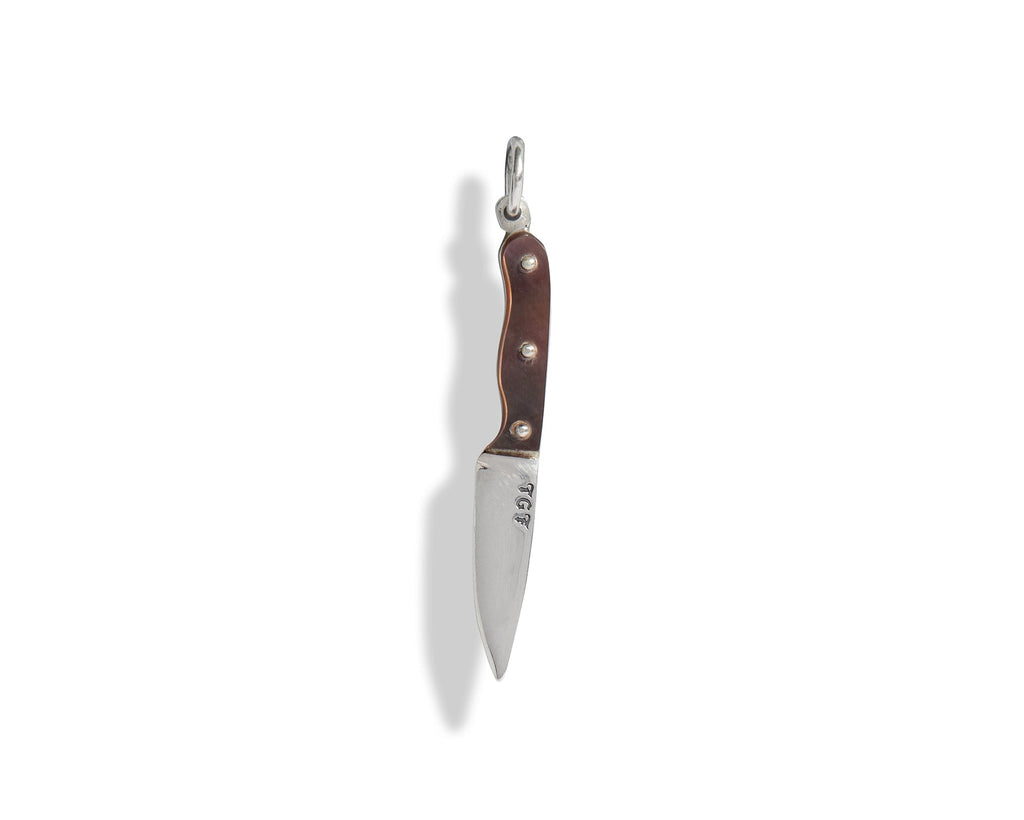 Black Mother of Pearl Knife Pendant