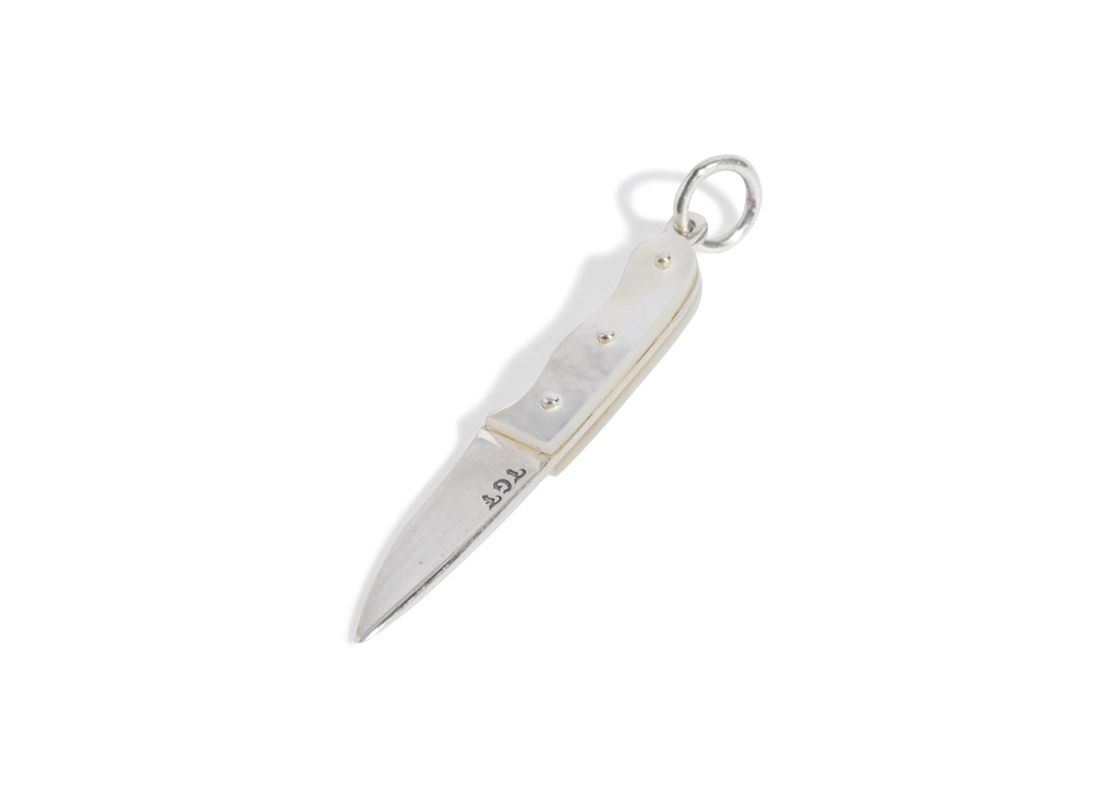 White Mother of Pearl Knife Pendant