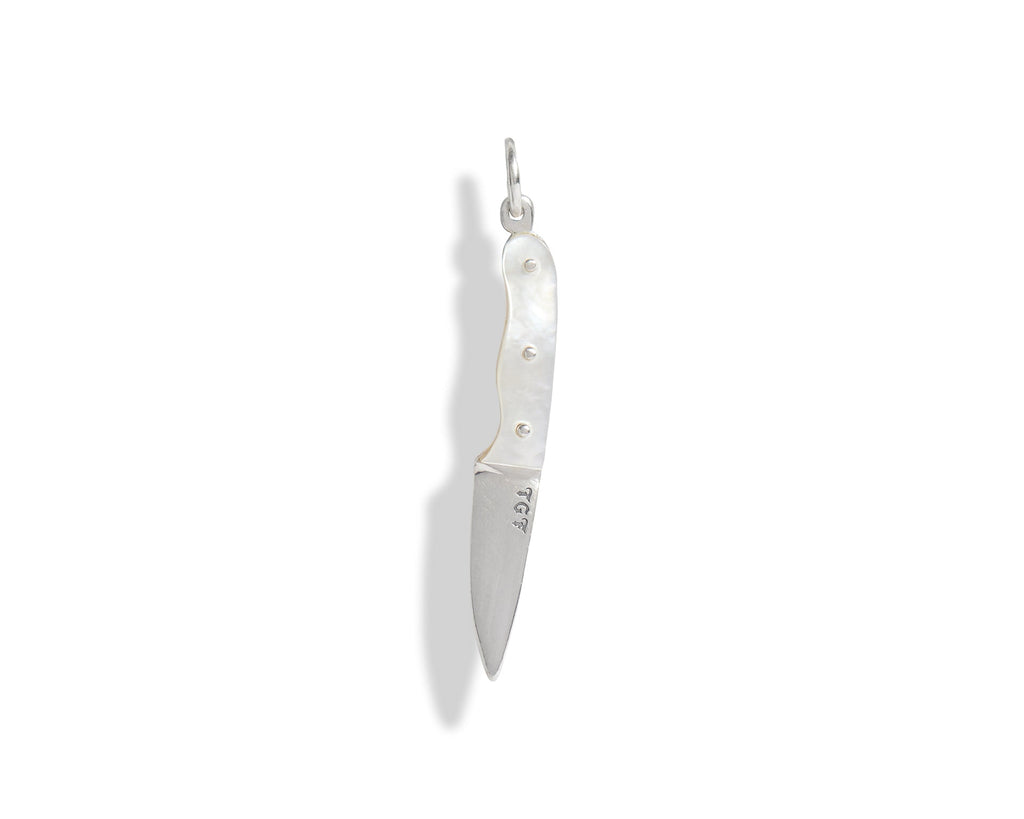 White Mother of Pearl Knife Pendant