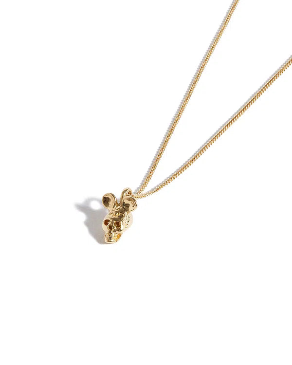 Solid 18ct Gold Micro Michael Rodent Pendant and Chain
