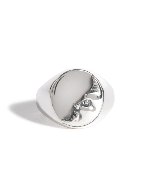 Small Moon Signet Ring