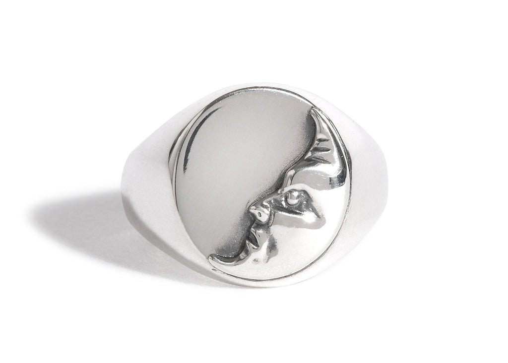 Small Moon Signet Ring