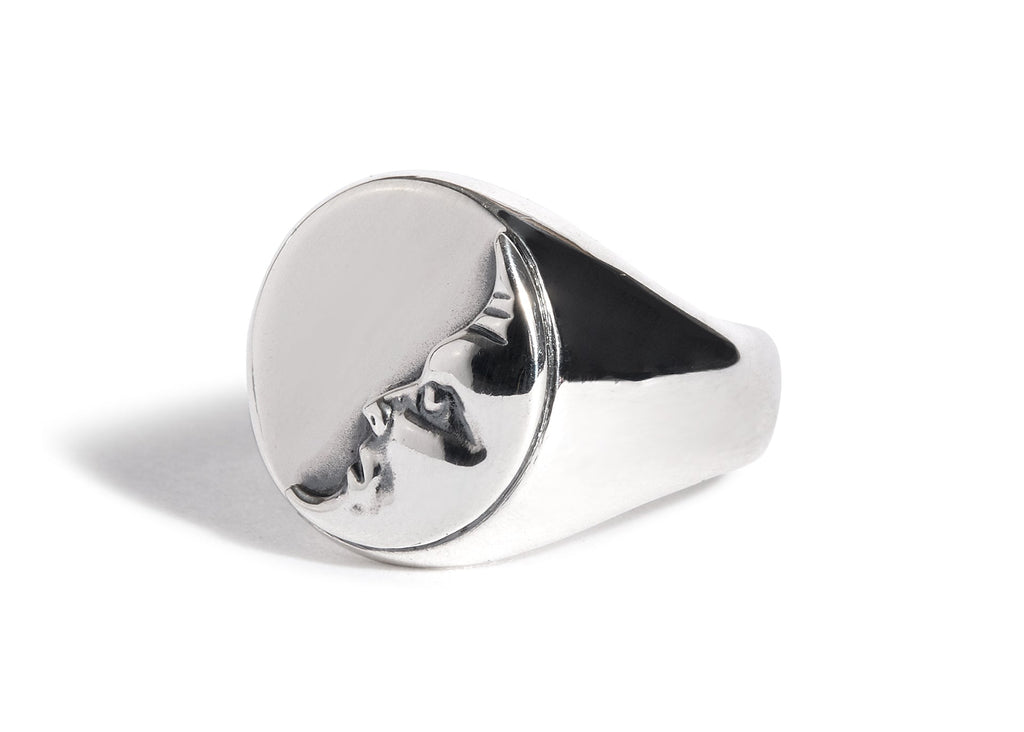 Small Moon Signet Ring