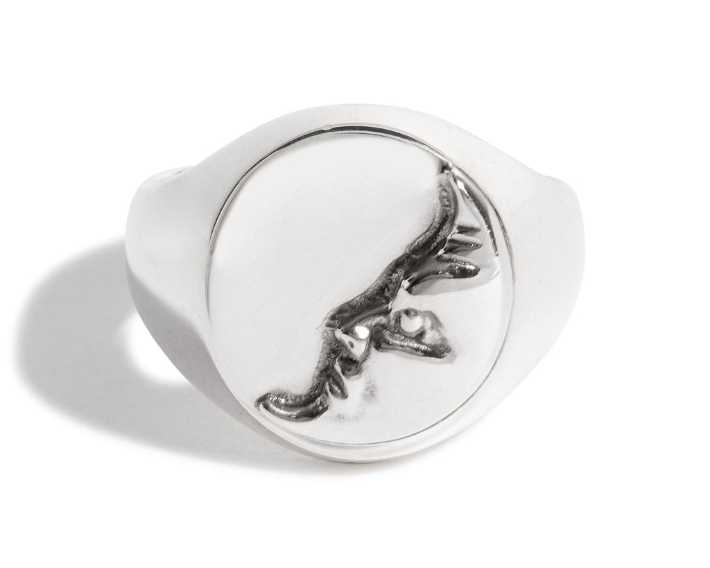 Large Moon Signet Ring