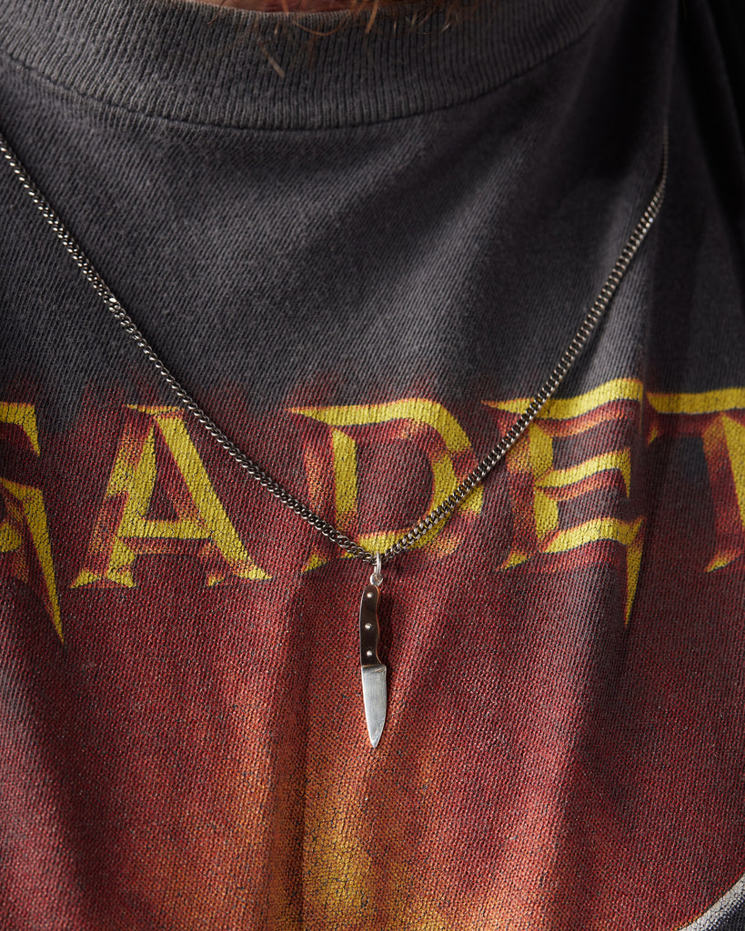 Black Mother of Pearl Knife Pendant