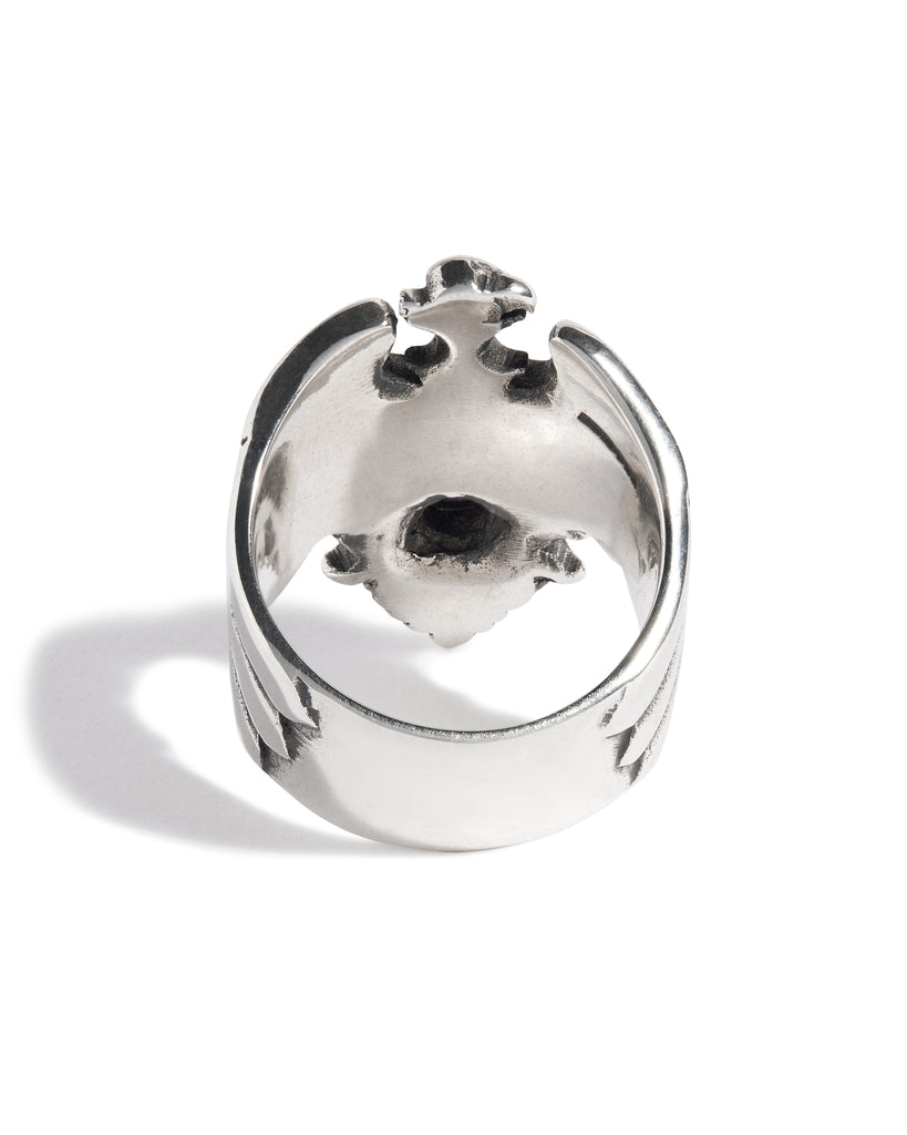 Garnet Small Feather Setting Ring