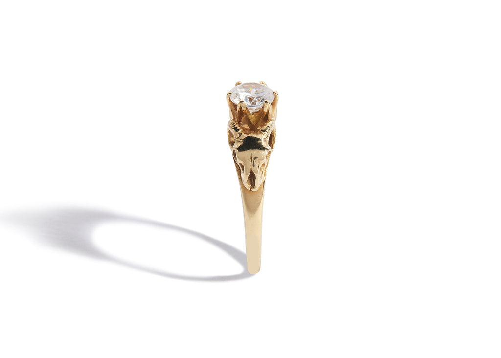 Pan's Bride Engagement Ring with a Natural White Diamond