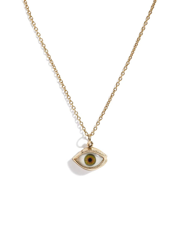 Solid 9ct Gold Small Eye Pendant