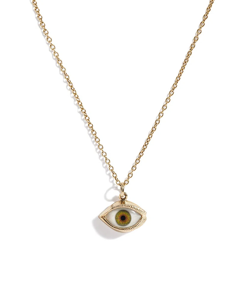 Solid 9ct Gold Small Eye Pendant