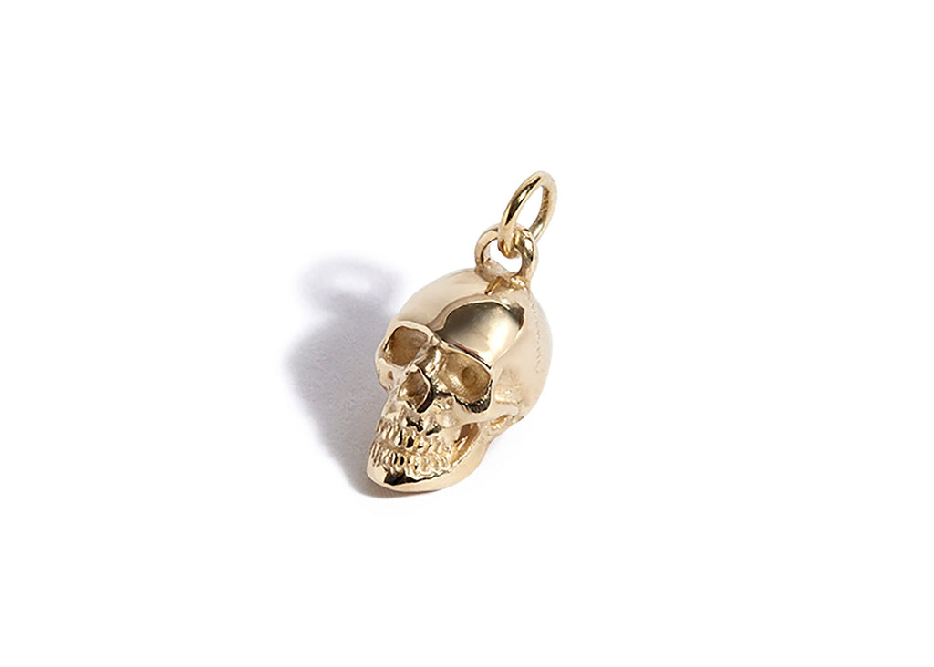 Solid 9ct Gold Small Anatomical Skull Pendant