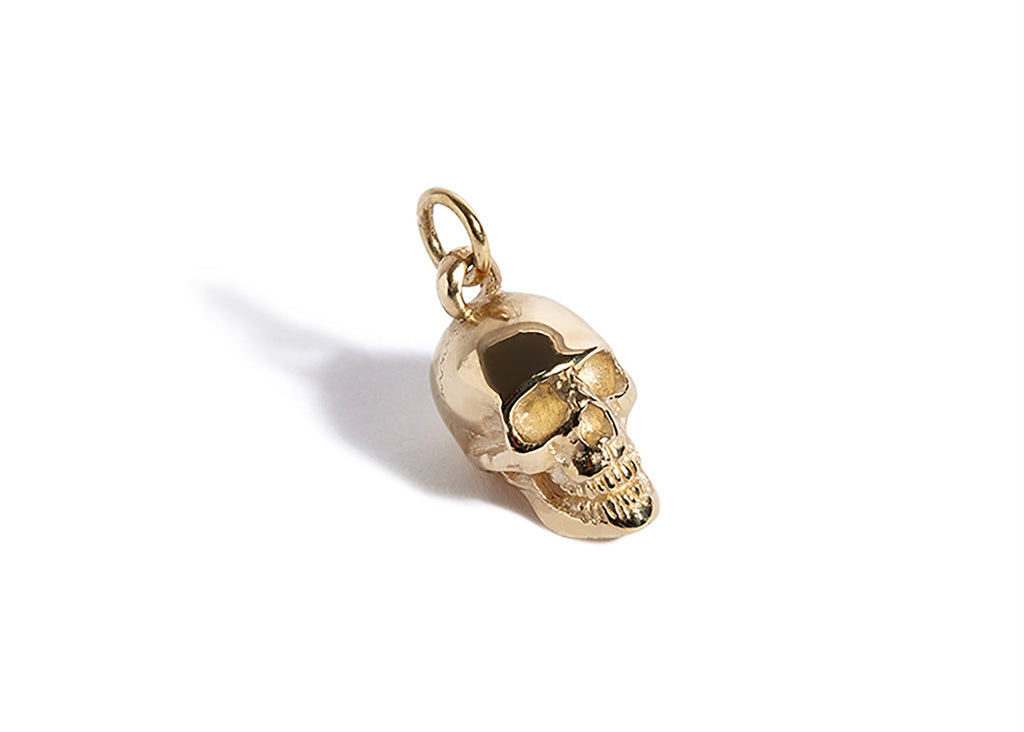 Solid 9ct Gold Small Anatomical Skull Pendant