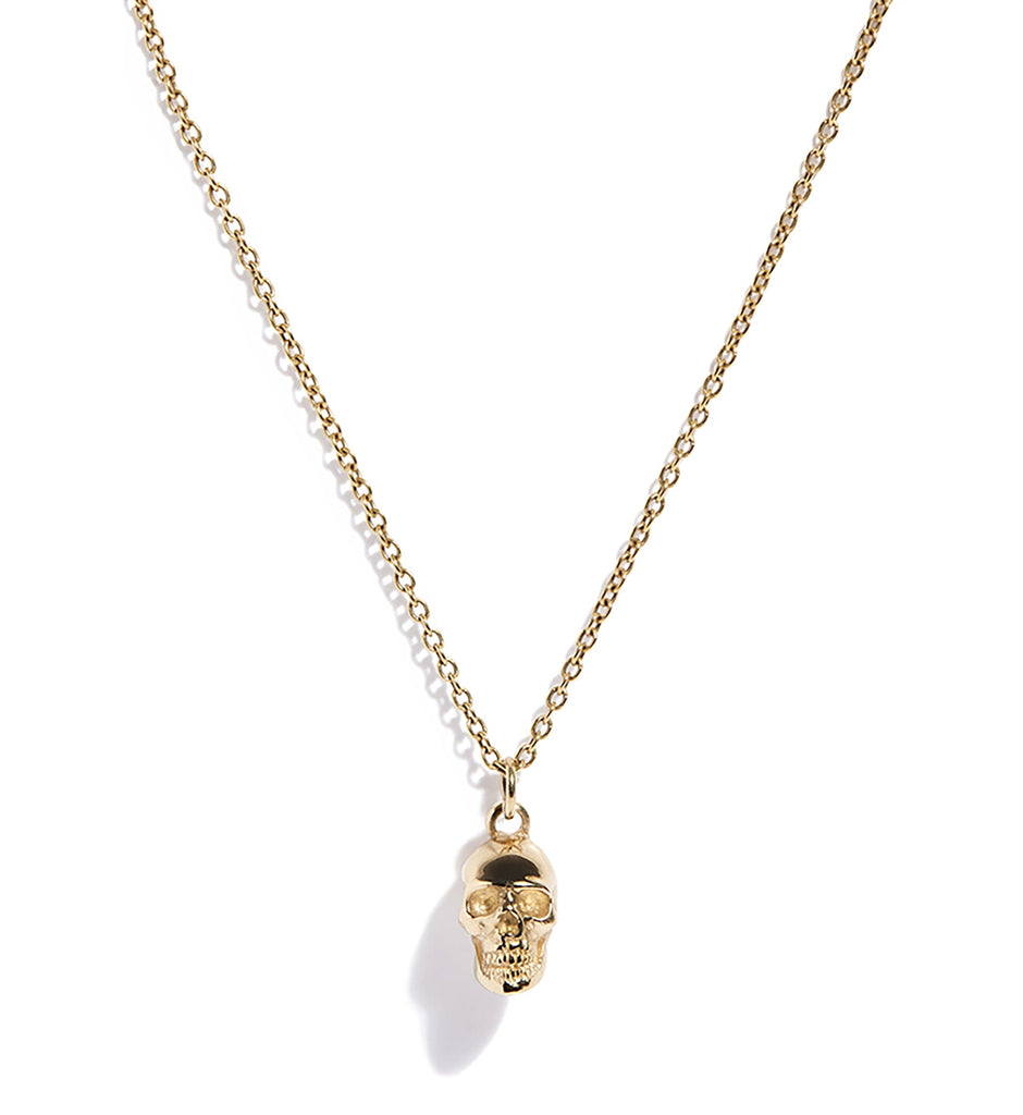Solid 9ct Gold Small Anatomical Skull Pendant