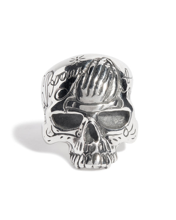 Pray For Me Skull Ring