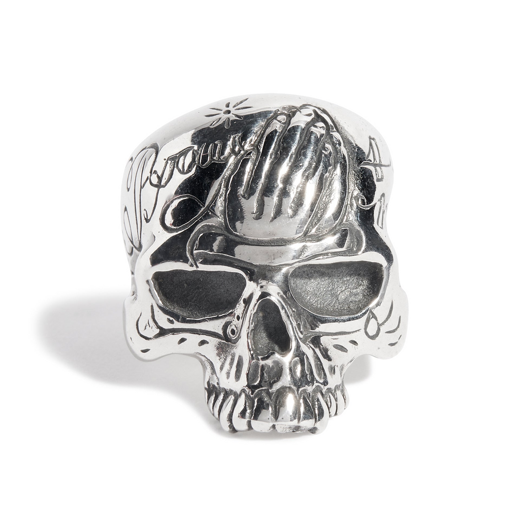 Pray For Me Skull Ring