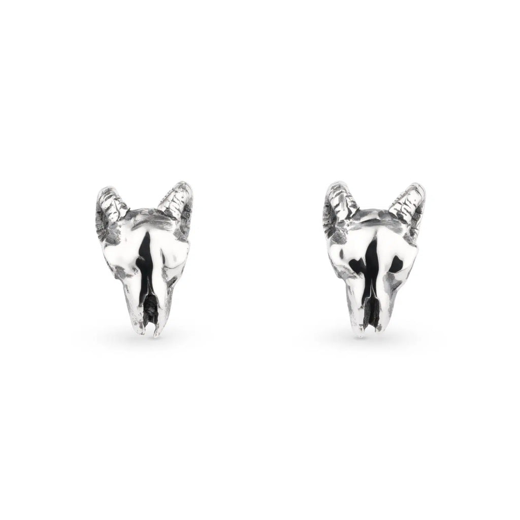 Ram Skull Studs (Pair)