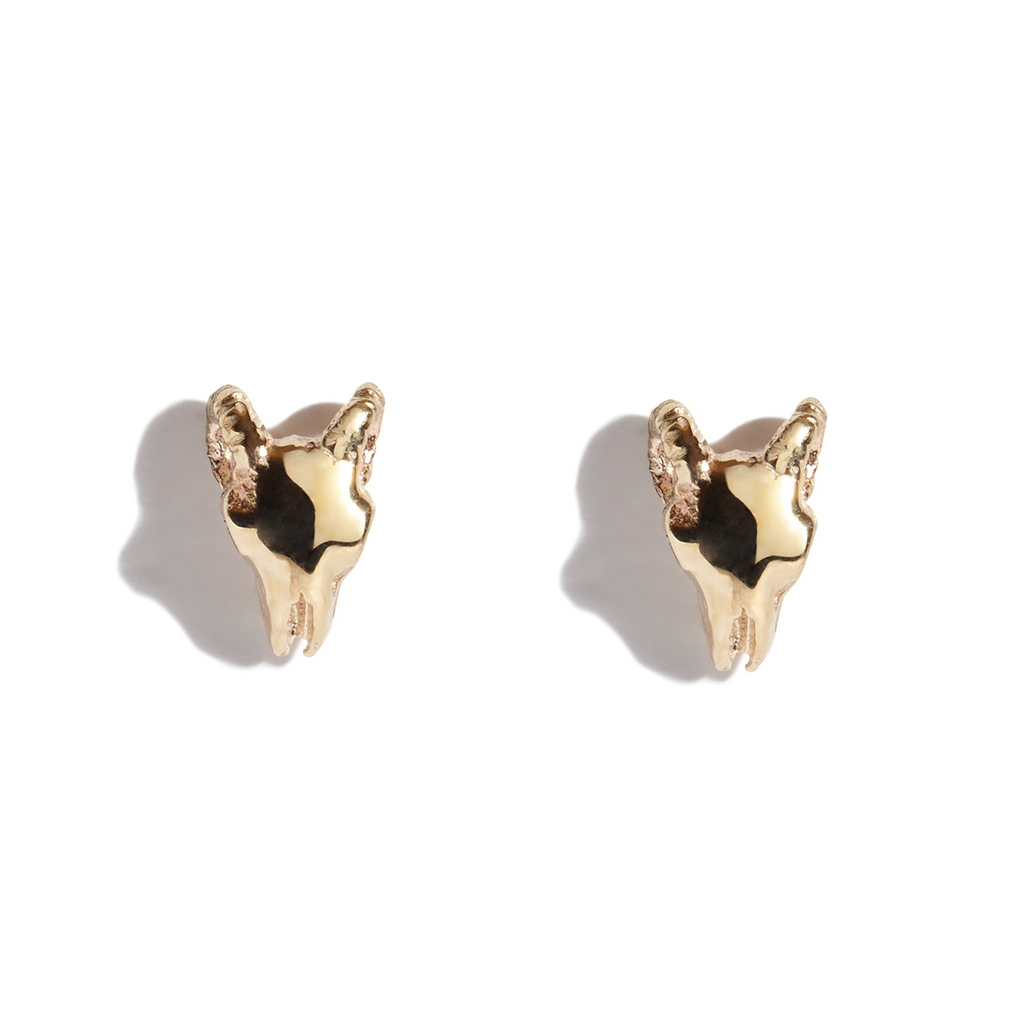 9ct Gold Ram Skull Stud (not pair)