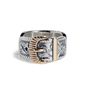 Sammi x TGF Silver and 9ct Gold 'Hank' Ring