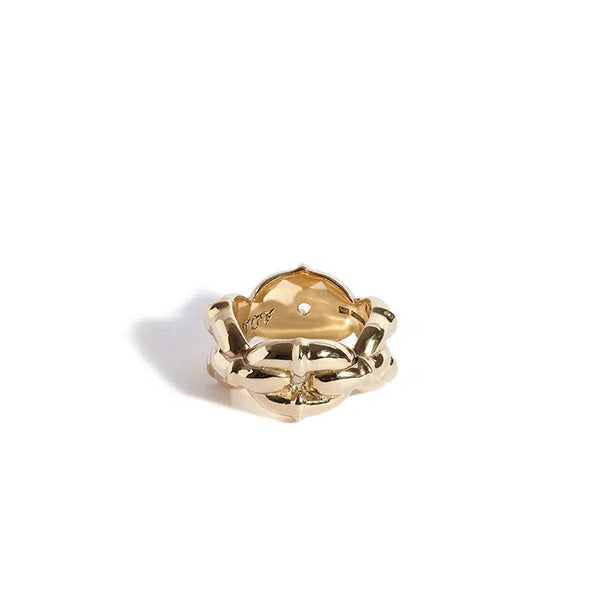 Solid 9ct Gold Lock Down Ring