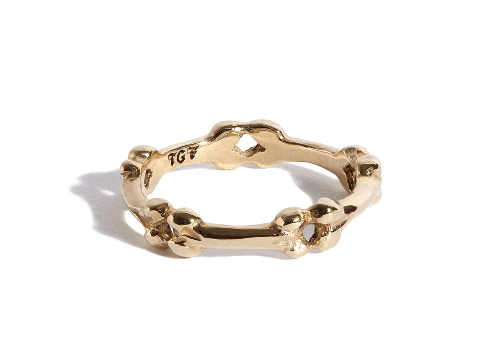 Solid 9ct Gold Band of Bones