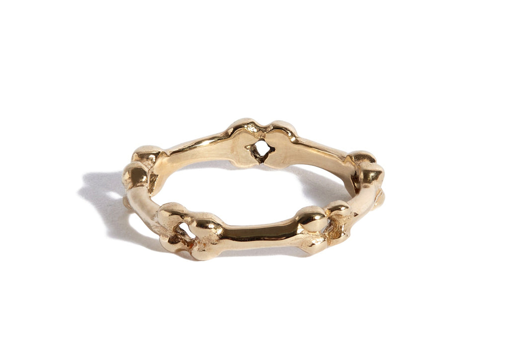 Solid 9ct Gold Band of Bones