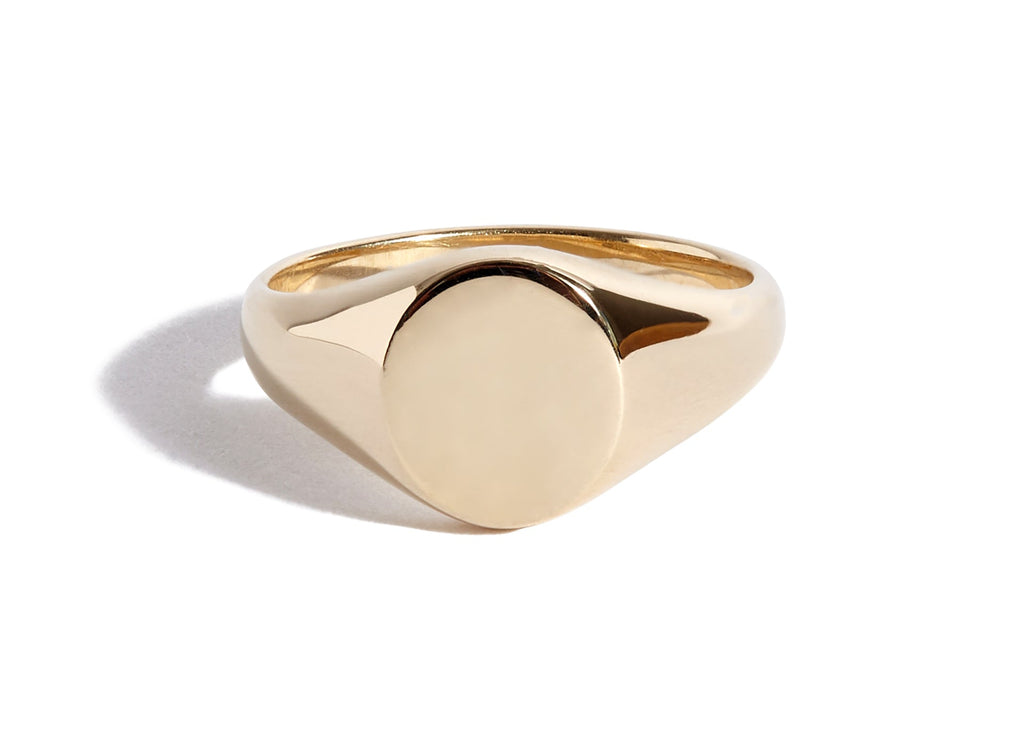 Solid 9ct Gold Small Plain Signet