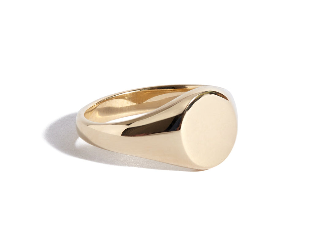 Solid 9ct Gold Small Plain Signet