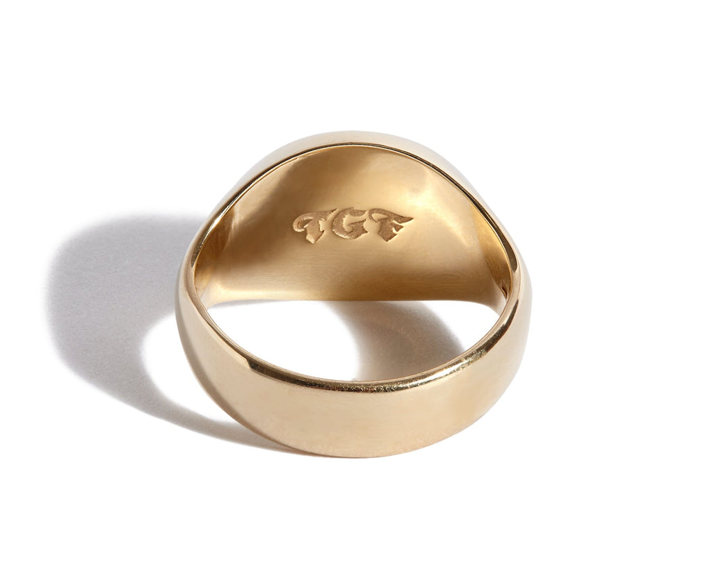 Solid 9ct Gold Small Plain Signet