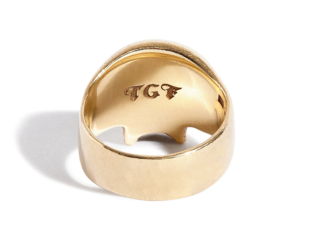 9ct Gold Smallest Evil Skull Ring