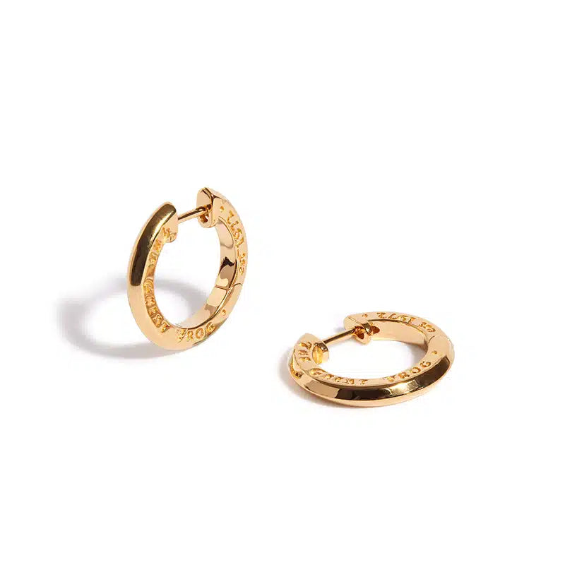 18ct Gold Plated TGF Logo Hoop (Single)