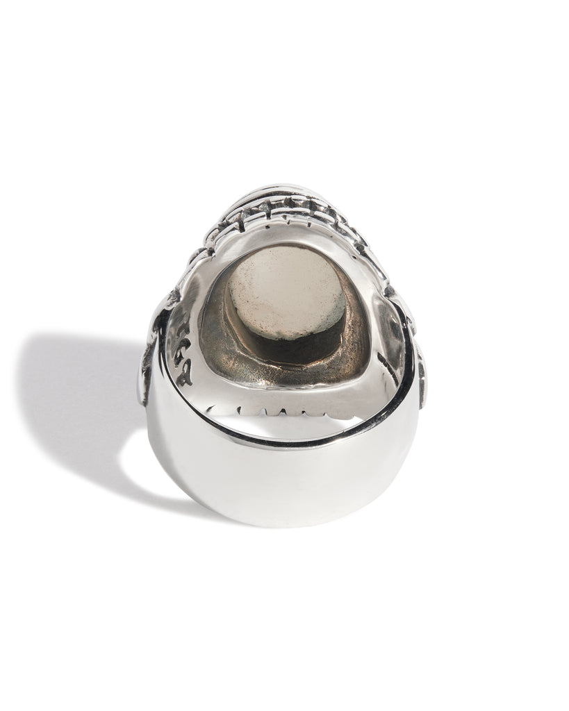 Moonstone Small Feather Setting Ring