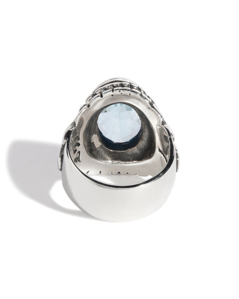 Topaz Small Feather Setting Ring