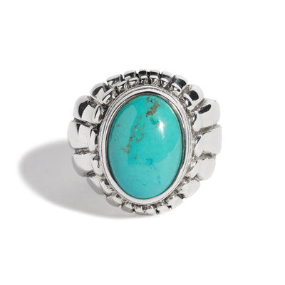 Turquoise Small Feather Setting Ring