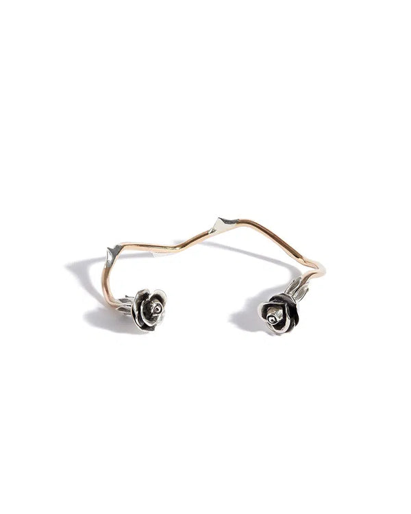 Sammi 'The Rose Amongst Thorns' Gold Bracelet with Mixed Metals