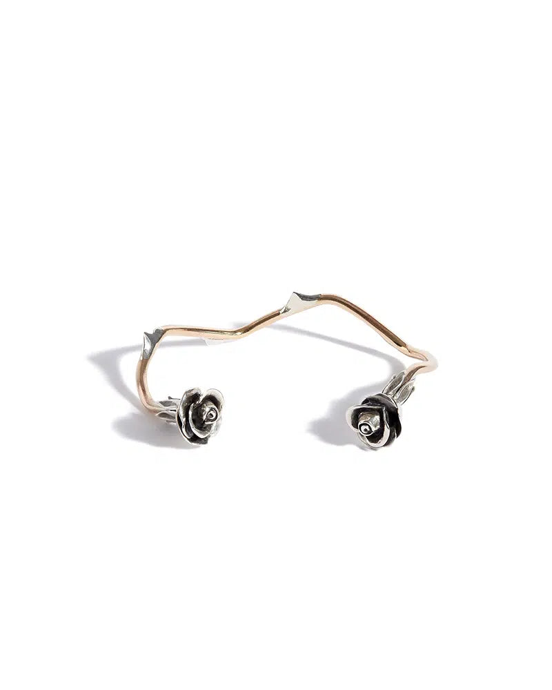 Sammi 'The Rose Amongst Thorns' Gold Bracelet with Mixed Metals