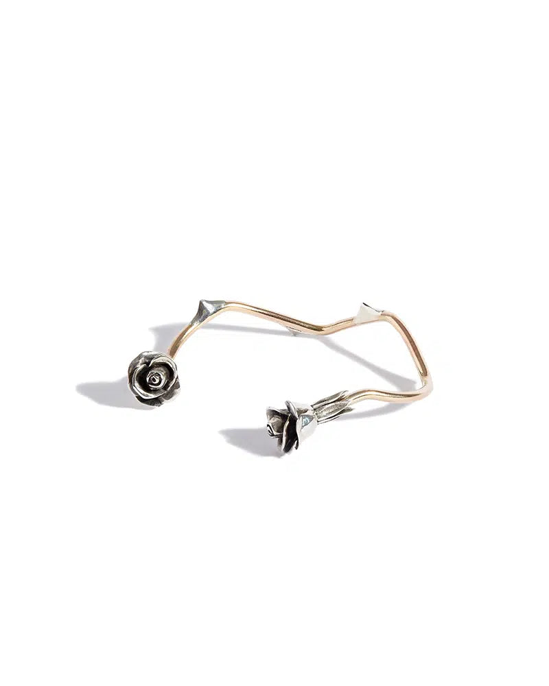 Sammi 'The Rose Amongst Thorns' Gold Bracelet with Mixed Metals