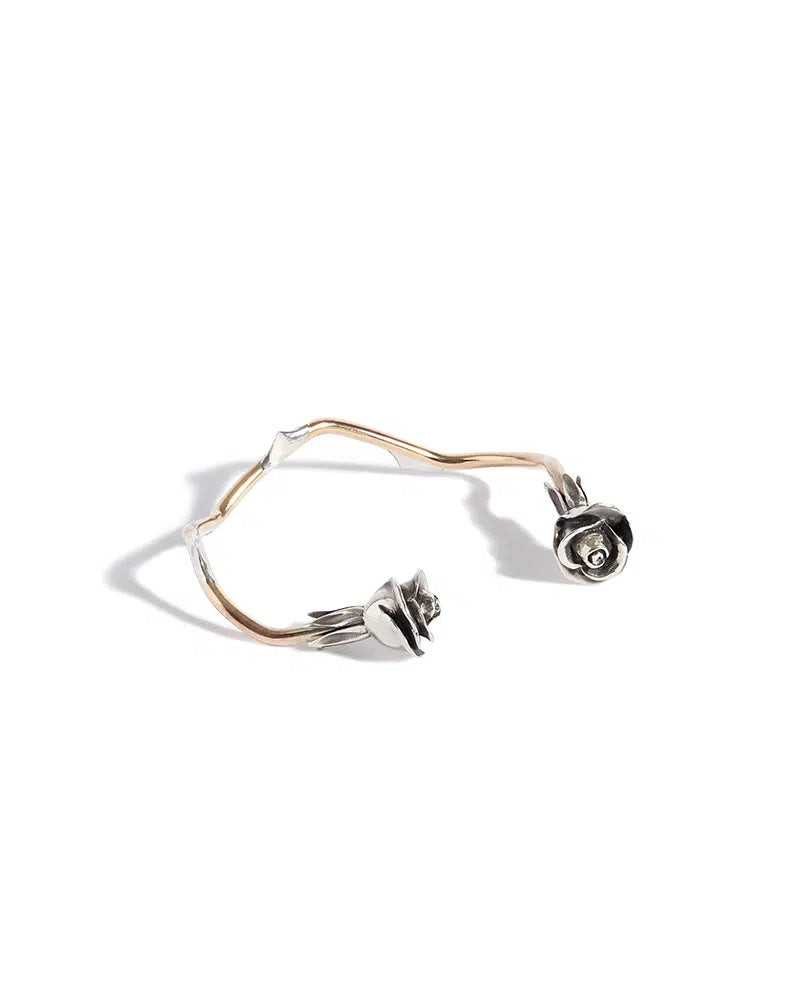 Sammi 'The Rose Amongst Thorns' Gold Bracelet with Mixed Metals