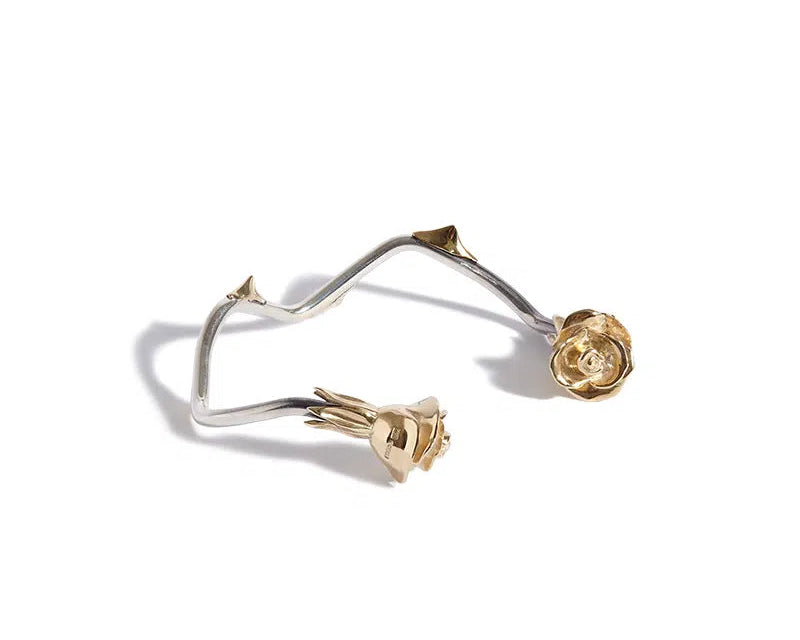 Sammi 'The Rose Amongst Thorns' Silver Bracelet with Mixed Metals