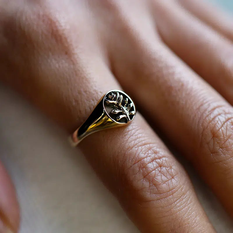 Solid 9ct Gold Sammi x TGF Rose Signet Ring