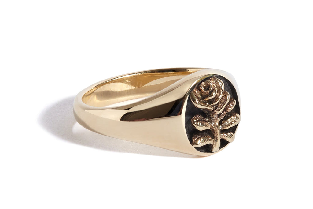 Solid 9ct Gold Sammi x TGF Rose Signet Ring