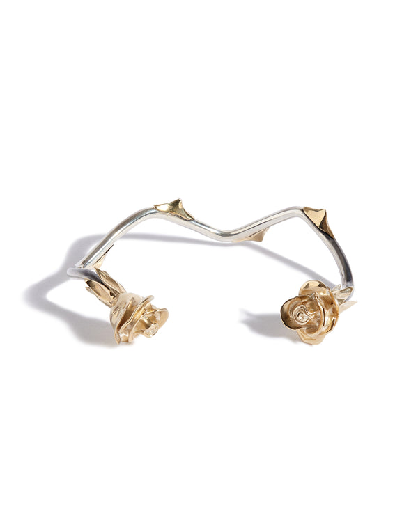 Sammi 'The Rose Amongst Thorns' Silver Bracelet with Mixed Metals