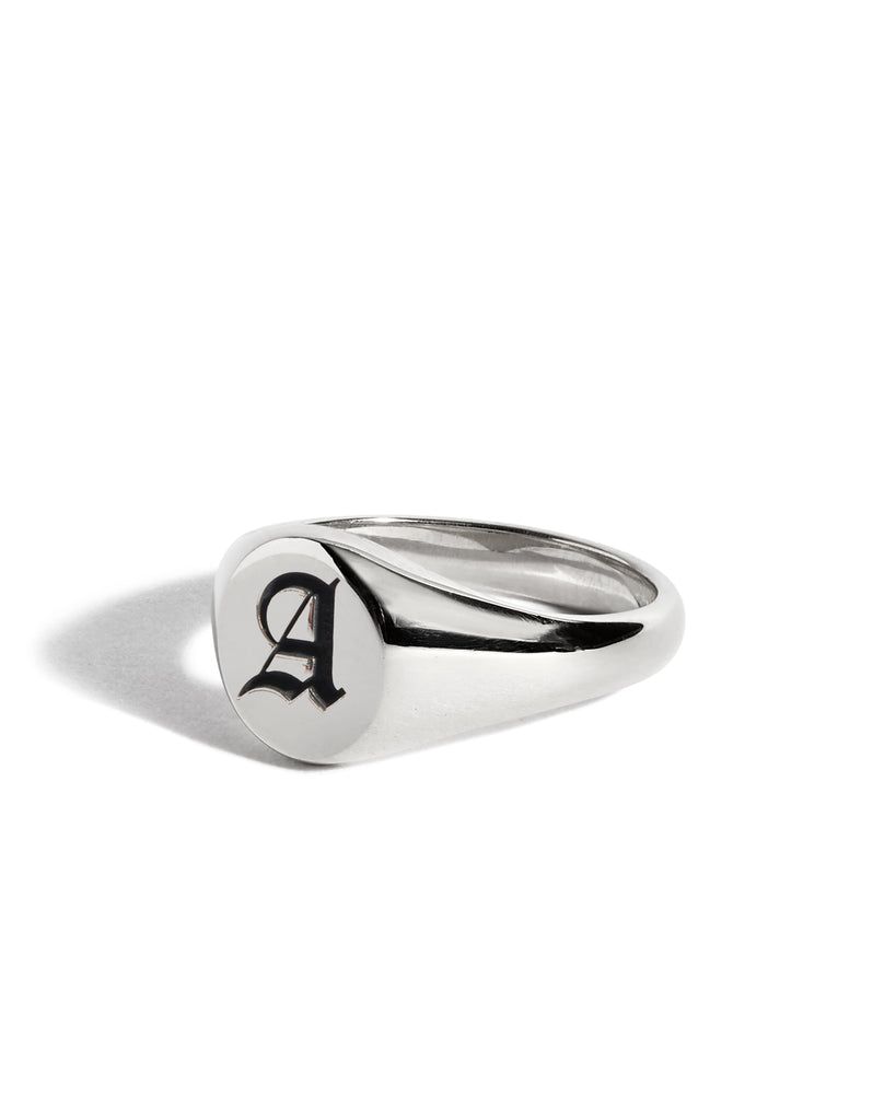 Engraved Small Signet Ring