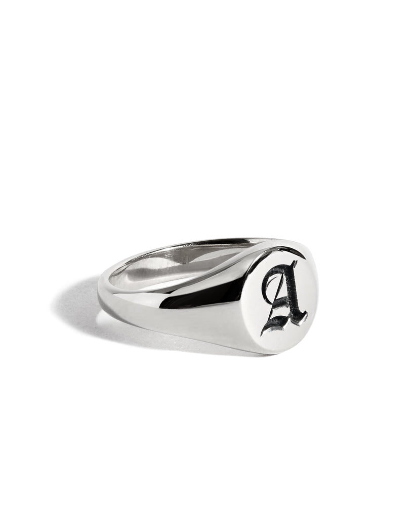 Engraved Small Signet Ring