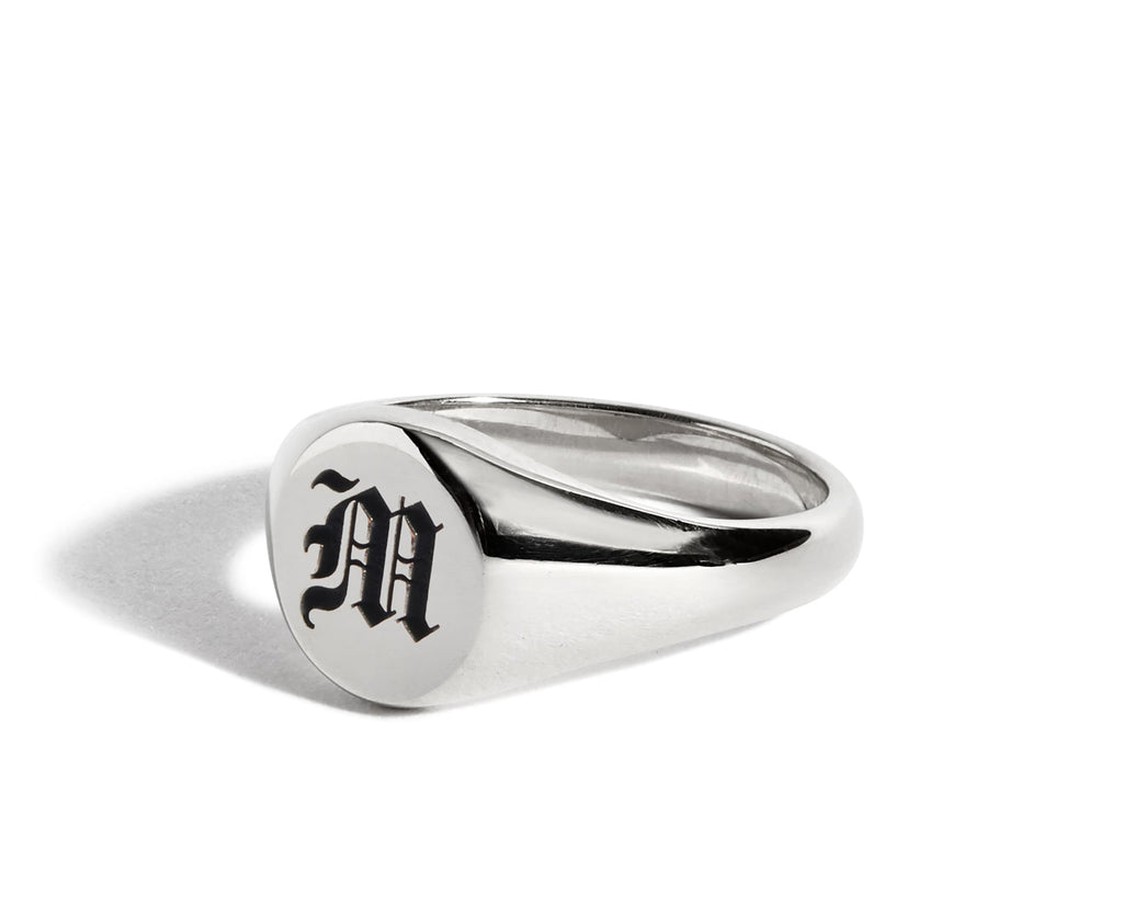 Engraved Small Signet Ring